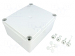 Enclosure: multipurpose | X: 137mm | Y: 160mm | Z: 77mm | grey | IP55