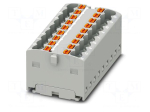 Splice terminal: rail | 17.5A | 450V | push-in | PA | L: 18.7mm | W: 37.4mm
