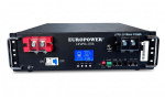 Energia salvesti LiFePO4 EUROPOWER seeria LFP 51,2V 100Ah BMS, LCD (Kasutusiga ~5000 ts&uuml;klit) + alus
