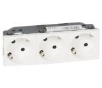 Rozete 278253L 3x2P+E schuko 16A balta