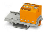 Splice terminal: rail | 32A | 800V | push-in | PA | 0.2&divide;6mm2 | W: 28.6mm