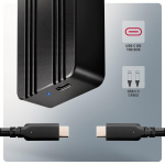 Axagon EEM2-40G USB-C 40Gbps M.2 NVMe SSD Enclosure, ARMORED Aluminum