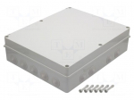 Enclosure: junction box | X: 380mm | Y: 460mm | Z: 120mm | IP65 | grey