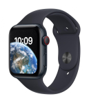 Smart watches Apple Watch SE GPS + Cellular 44mm Midnight Aluminium Case with Midnight Sport Band - Regular 2nd Gen