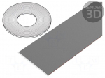 Wire: ribbon | 1.27mm | stranded | Cu | 64x28AWG | unshielded | PVC | grey