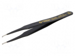 Tweezers | non-magnetic | Blade tip shape: flat | SMD | Blades: curved