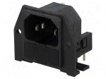 Connector: AC supply | socket | male | 10A | 250VAC | IEC 60320 | UL94V-0