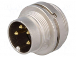 Connector: M16 | socket | male | soldering | PIN: 4 | 5A | 250V | IP40