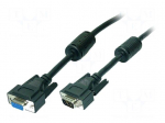 Cable | D-Sub 15pin HD plug,D-Sub 15pin HD socket | black | 1.8m