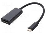 Adapter | USB 3.1 | DisplayPort socket,USB C plug | 0.23m