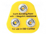 Earthing plug | ESD | Features: three10mm male press studs | 1M&Omega;