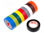 Tape: electrical insulating | W: 15mm | L: 10m | Thk: 0.13mm | rubber