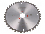 Circular saw | &Oslash;: 216mm | &Oslash;hole: 30mm | W: 2.4mm | Teeth: 40 | Mat: HW/CT