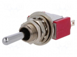 Switch: toggle | Pos: 3 | SP3T | (ON)-OFF-(ON) | 2A/250VAC | 5A/28VDC