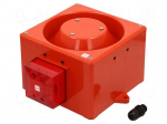 Signaller: lighting-sound | 24VDC | siren,flashing light | red | IP65