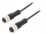 Cable: for sensors/automation | PIN: 4 | M12-M12 | 1m | plug | plug | 250V
