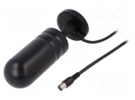 Antenna | DAB,DVB-T | 30dBi | Mounting: magnet | 75&Omega; | male,IEC | 2m