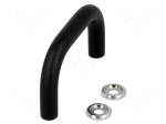 Handle | Mat: steel | black | H: 35mm | Mounting: M4 screw | &Oslash;: 8mm