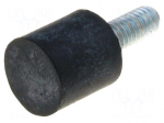 Vibroisolation foot | &Oslash;: 10mm | H: 10mm | Shore hardness: 55&plusmn;5 | 59N