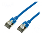 Patch cord | U/FTP | 6a | stranded | Cu | TPE | blue | Len: 5m | 32AWG