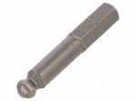 Kit: screwdriver bits | Pcs: 3 | Allen hex key,spherical | 25mm
