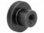 Knob | &Oslash;: 36mm | Int.thread: M10 | H: 23mm | steel | DIN: 466 | knurled