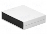 Enclosure: with panel | X: 140mm | Y: 110mm | Z: 35mm | ABS | light grey