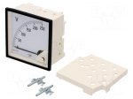 Voltmeter | on panel | VDC: 0&divide;250V | Class: 1.5 | Umax: 600V | 96x96mm