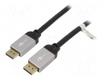 Cable | DisplayPort plug,both sides | PVC | DisplayPort 1.2 | Len: 3m