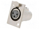 Connector: XLR | socket | female | PIN: 3 | straight | with push button
