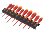 Screwdriver: insulated-set | insulated | ERGONIC&reg; | 1kVAC | 10pcs.