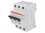 Circuit breaker | 400VAC | Inom: 6A | Poles: 3 | for DIN rail mounting