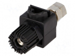 Laboratory connector: 4mm banana | socket | 60VDC | 60A | black | 64mm
