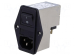 Connector: AC supply | socket | male | 6A | 250VAC | 250V | C14 (E) | FKI