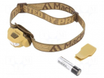 Torch: LED headtorch | 215lm | beige | 60x38x30mm