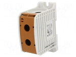 Splice terminal: rail | STB | 520A | 1kV | screw terminal | brown | TS35