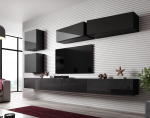 Cama Living room cabinet set VIGO SLANT 5 black/black gloss