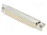 Connector: D-Sub HD | PIN: 62 | socket | female | on PCBs,PCB snap