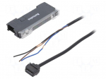 Sensor: optical fiber amplifier | NPN | IP40 | Connection: cables | 2m