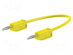 Test lead | 60VDC | 30VAC | 10A | banana plug 2mm,both sides | yellow