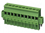 Connector: pluggable terminal block | plug | female | 12A | 250V | 1x8