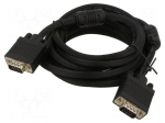 Cable | D-Sub 15pin HD plug,both sides | black | 5m | Cu | 30AWG