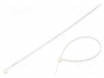 Cable tie | L: 200mm | W: 3.6mm | natural | polyamide | 180N | 100pcs.