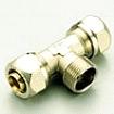 PE-X kompresijas trejgabals 16x1/2"Mx16 PE-X T-gabals M