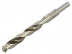Drill bit | for metal | &Oslash;: 14mm | L: 160mm | high speed steel | 10mm
