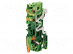 Splice terminal: rail | 2104 | 32A | 800V | push-in | yellow-green