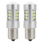 Autolambid, Mootorratta ja traktori valgustid // Auto LED-pirnid ja komplektid // Żar&oacute;wki led canbus 3030 24smd ba15s p21w white 12v 24v amio-01445