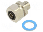 Straight terminal connector | Thread: metric,non-swivel,outside
