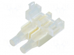 Fiber for LED | &Oslash;2.8mm | L: 14mm | No.of mod: 2 | Front: flat | H: 5mm