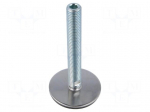 Foot | with no-slip disk,with lever | Base dia: 80mm | M20 | steel